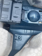 Load image into Gallery viewer, Detail close-up of the blue model aircraft showcasing detailed cockpit and wing design.