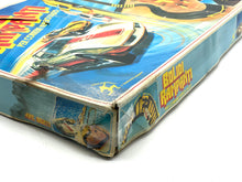 Load image into Gallery viewer, Corner view of Tyco Daredevil Super Cliff Hangers game box highlighting wear and tear.