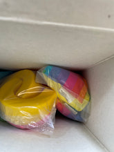 Load image into Gallery viewer, Colorful circular items packaged in various colors, featuring yellow, blue, and pink.