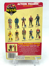 Carica l'immagine nel visualizzatore di Gallery, Back view of Kenner MASK M.A.S.K. action figures showing various figures and character names.