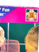 Carica l'immagine nel visualizzatore di Gallery, Mattel Barbie Sprayin Fun Shower packaging side view showcasing colorful graphics.