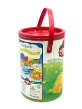 Load image into Gallery viewer, Adica Pongo colorful storage bucket side view featuring handle and decorative design.