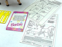 Carica l'immagine nel visualizzatore di Gallery, Instruction sheet for the Mattel Barbie Sprint horse playset with colorful design.