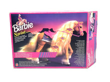 Carica l'immagine nel visualizzatore di Gallery, Mattel Barbie Sprint horse toy packaging front view with illustrated box and branding.