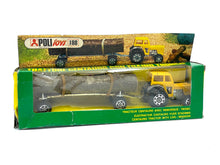 Load image into Gallery viewer, Vintage Politoys J88 Centauro Tractor con traino tronco 1/50 new old stock