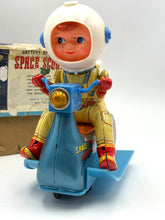 Load image into Gallery viewer, Masudaya Tin Litho Space Scooter Astronaut Rider – 1960s Vintage Japan