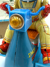 Load image into Gallery viewer, Masudaya Tin Litho Space Scooter Astronaut Rider – 1960s Vintage Japan