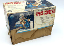 Load image into Gallery viewer, Masudaya Tin Litho Space Scooter Astronaut Rider – 1960s Vintage Japan
