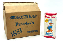 Carica l'immagine nel visualizzatore di Gallery, 1969 Disney -Paperino's Shampoo per bambini e scatola marrone nuovo, vecchio stock