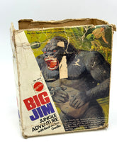 Carica l'immagine nel visualizzatore di Gallery, Original box of 1973 Mattel Big Jim Jungle Adventure set showing heavy wear and damage