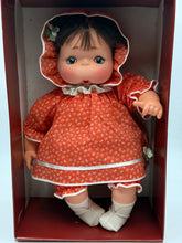 Load image into Gallery viewer, Close-up of Rosebonbon vinyl hands and plush body, vintage Fiba collector doll