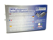 Load image into Gallery viewer, Back of the packaging displaying specifications of the Nintendo AC-DC Adapter Set