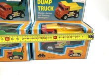 Carica l'immagine nel visualizzatore di Gallery, Lido Toys Battery-Operated Dump Trucks – 1970s Vintage Set of Two
