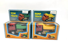 Carica l'immagine nel visualizzatore di Gallery, Lido Toys Battery-Operated Dump Trucks – 1970s Vintage Set of Two
