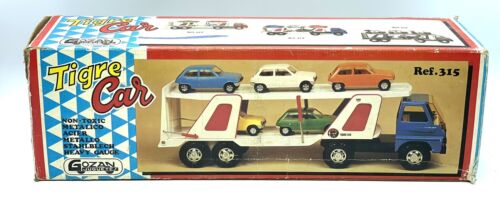VINTAGE 80's TRUCK Camion Trasporto Auto GOZAN TIGRE