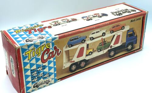 VINTAGE 80's TRUCK Camion Trasporto Auto GOZAN TIGRE