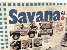 Load image into Gallery viewer, Side view of the red electric Jeep Savana showcasing its off-road design.
