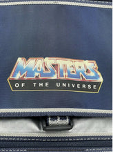 Load image into Gallery viewer, Close-up of the logo patch with colorful text design on the backpack.
