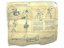 Load image into Gallery viewer, Detail view of Giolitto vintage toy set highlighting the parachute and toy figure.
