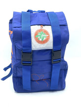 Load image into Gallery viewer, RARE 1992 BEVERLY HILLS 90210 Backpack front view with adjustable straps and logo patch.
