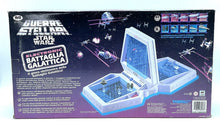 Load image into Gallery viewer, Detail view of the Vintage 1997 Star Wars Battle Ships box highlighting brand logo and text details.
