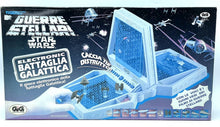 Load image into Gallery viewer, Vintage 1997 Star Wars Battle Ships packaging view with blue, white, and black colors.
