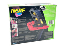 Load image into Gallery viewer, Nerf Slingshot 1991 Kenner back view of packaging detailing game features and branding.
