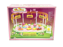 Load image into Gallery viewer, Famosa carousel toy packaging featuring colorful figures in pink, yellow, and green.
