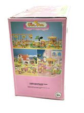 Load image into Gallery viewer, Famosa toy box with detailed illustrations in pink, blue, and yellow.
