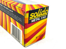 Load image into Gallery viewer, VINTAGE SOLIDO 1303 Fiat Ritmo Medecin de Nuit side view of packaging displaying barcode and brand name.
