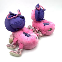 Load image into Gallery viewer, LOTS-A-LOTS-A-LEGGGGGGS TANTE GAMBE COMMONWELTH side view of pink plush slippers with soft material
