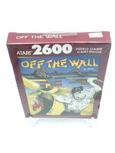 Load image into Gallery viewer, Top view of the Atari 2600 Off The Wall video game box showcasing the title and graphic design.
