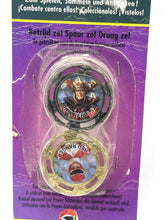 Load image into Gallery viewer, Front view of the packaging for the 1993 Bandai Mighty Morphin Power Rangers Spin Fighters featuring Pokémon characters.
