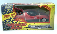 Load image into Gallery viewer, Front view of Bandai Magno talking car in red packaging with graphic design.
