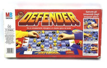 Load image into Gallery viewer, MB Games Defender Board Game packaging view featuring game title and colorful box design.
