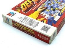 Load image into Gallery viewer, Side view of MB Games Defender Board Game showing game components and barcode.
