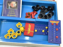 Load image into Gallery viewer, Detail view of various game pieces and tokens from MB Games Defender Board Game.
