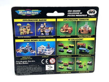 Load image into Gallery viewer, Back view of Galoob Micro Machines packaging showing multiple toy images and warning labels.
