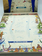 Load image into Gallery viewer, Detail view of the edge of the Super Ski game box highlighting the title and illustration.
