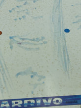 Load image into Gallery viewer, Sketches on paper showing hand-drawn designs related to the Super Ski game.

