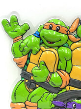 Carica l'immagine nel visualizzatore di Gallery, Playmates TMNT vintage store display detail close-up of a character with a mask and colorful design.
