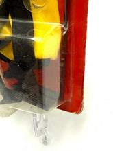 Load image into Gallery viewer, Side view of Big Jim Kung Fu pack with action figure and accessories.
