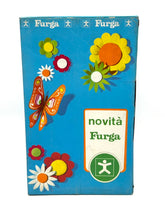 Load image into Gallery viewer, Furga Tino Ride vintage doll box with colorful flower designs and butterfly graphic.
