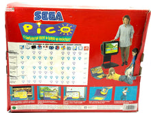 Carica l'immagine nel visualizzatore di Gallery, Complete SEGA Pico system with box and accessories displayed.
