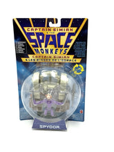 Load image into Gallery viewer, Front view of the sealed Captain Simian SPYDOR action figure in original packaging

