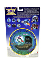 Load image into Gallery viewer, Close-up of the 1996 Mattel SPYDOR figure in sealed blister card
