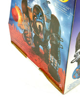 Load image into Gallery viewer, Side view of Gormongus action figure packaging featuring character illustration and colorful design.
