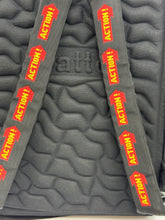 Load image into Gallery viewer, Close-up of the adjustable straps on the Street Sharks backpack.
