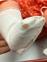 Load image into Gallery viewer, Detail of Fiba Chou Chou Rosebonbon Magnum doll's foot with stained sock.
