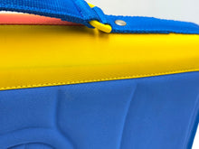 Load image into Gallery viewer, Another angle of the sturdy edge of the blue Digimon folder.
